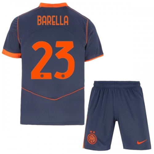 Virallinen Fanipaita + Shortsit Inter Milan Barella 23 Kolmas Pelipaita 2025-26 - Lasten Virallinen Fanipaita + Shortsit Inter Milan Barella 23 Kolmas Pelipaita 2025-26 - Lasten